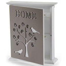 Armadietto Portachiavi da Parete 20x5,8x24 cm in Legno Disegno Albero