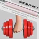 Set Manubri Palestra con Pesi da 40 kg 45x26x26 cm in Metallo e Sabbia di Ferro Rossa