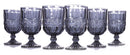 Set 6 Calici Nobilis in Vetro VdE Tivoli 1996 Grigio