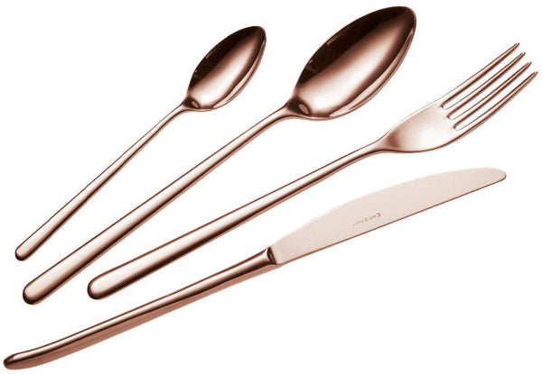 online Ménagère de Service 24 Pièces en Acier 18/10 PVD Eme Venise Cuivre Bronze