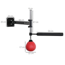 Speed Bag a Parete per Boxe e MMA 79x72x20 cm ad Altezza Regolabile con Asta in Acciaio e PU Rosso  