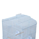 Gabbia Voliera per Uccelli Bianco 47.5x36x91 cm 