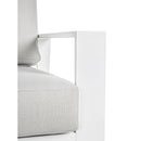 Set Salotto da Giardino Divano 2 Poltrone e Tavolino in alluminio bianco