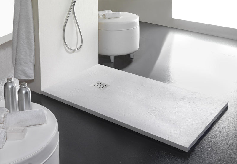 Piatto Doccia in Pietra Bonussi Ardesia Stone Side Bianco Varie Misure