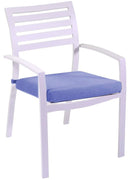 Sedia da Giardino 58x57x88cm in Alluminio Boston Bianca
