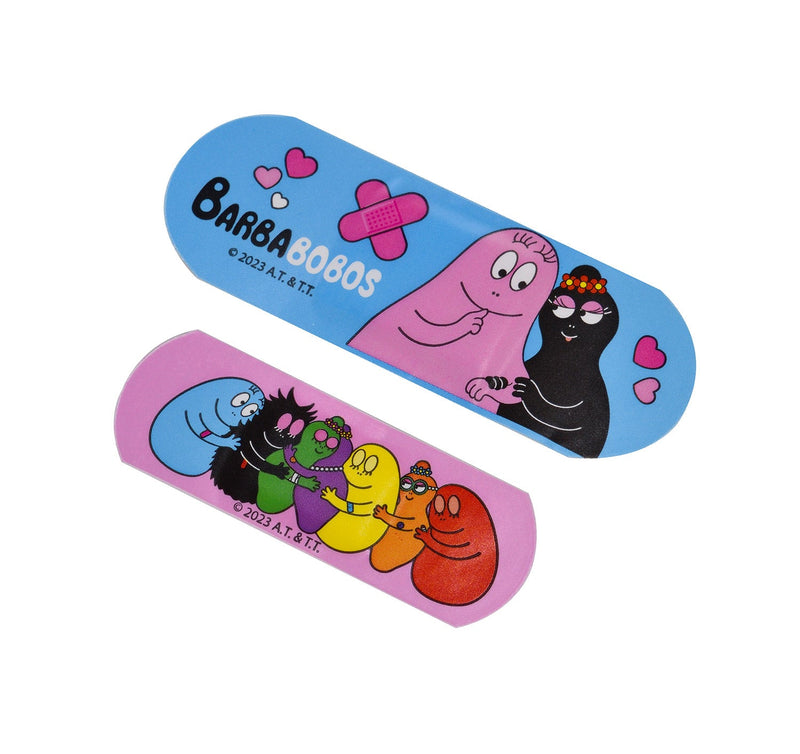 Set 12 Box Barbapapà per Bambini con 24 Cerotti Ciascuno 2 Misure in Metallo