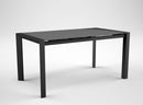 Tavolo da Pranzo Allungabile in Metallo e Top in Vetro 160/210x90x76cm TFT  Glass Nero