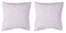 Set 2 Cuscini Decorativi 43x43x6 cm in Poliestere VdE Tivoli 1996 Furry Bianco