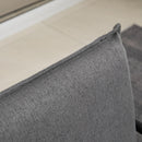 Sedia Imbottita 65,5x85x85 cm  in Tessuto Effetto Lino Grigia