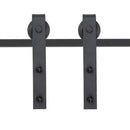 Binario per Porte Scorrevoli con Kit di Accessori in Acciaio al Carbonio 200x4x0.6 cm 