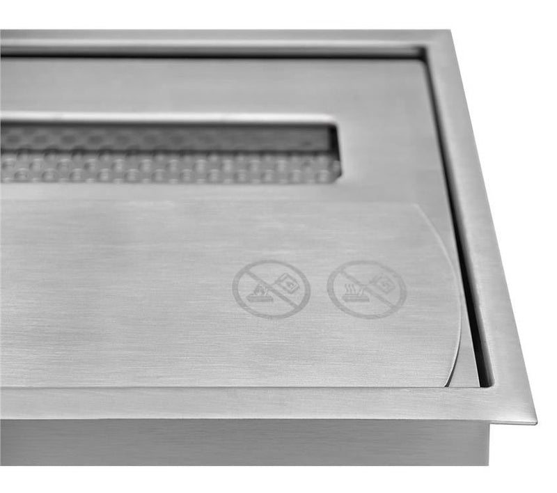 Bruciatore a Bioetanolo per Camini 3,5L 46x19 cm Menzi Silver