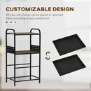 Mobile Cucina 4 Ripiani 60x40x112 cm in MDF e Acciaio Marrone