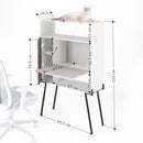 Mobile 1 Anta 3 Ripiani 85,5x29,5x135 cm in MDF Tatti Bianco e Antracite