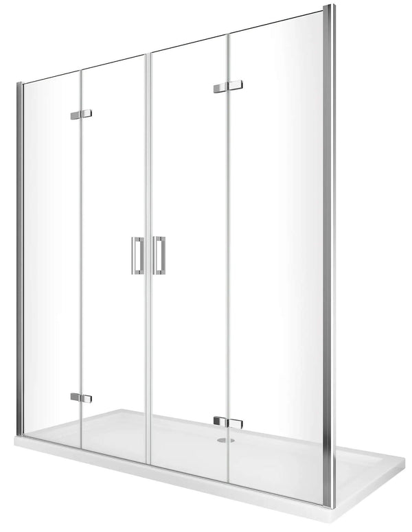 online Porte de Douche 2 Portes Pliantes en Cristal Transparent 6mm H190 Différentes Tailles