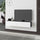 Meuble TV suspendu 135x31,7x25 cm en MDF Francy Anthracite et Blanc