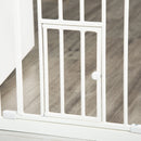 Cancelletto di Sicurezza per Cani con Porta Piccola Montaggio a Pressione 74-80x76,2 cm Bianco 