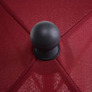 Ombrellone da Giardino Rettangolare e Regolabile 198x130x245 cm In Alluminio Rosso Vino 