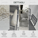 Set da Giardino 3 Pezzi in Stile Boho Divano 2 Posti Chaise Longue e Tavolino in Rattan PE Grigio Chiaro  