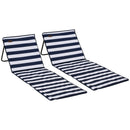 Set 2 Sdraio da Spiaggia 142x51x40 cm Pieghevoli e Regolabili in Acciaio e Poliestere Multicolore  