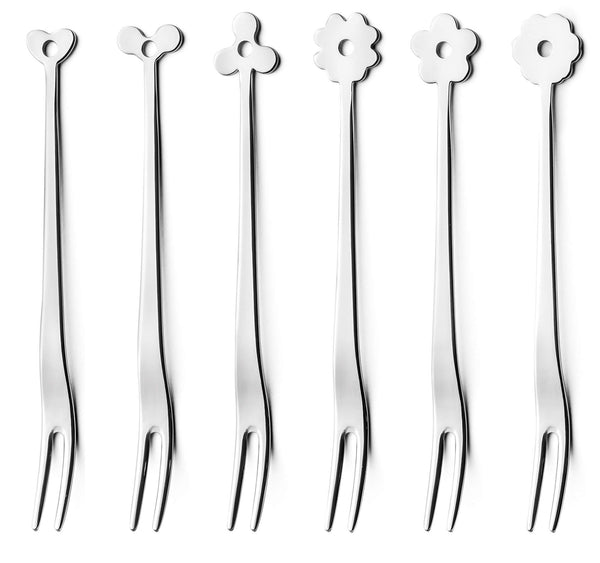 Set di Forchettine Party 6 Pezzi in Acciaio Eme Cadeau