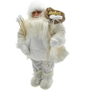 Babbo Natale Classico 45 cm in Plastica Vestiti in Tessuto Decorazione Natalizia