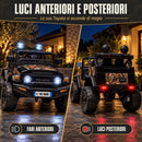 Macchina Elettrica per Bambini Fuoristrada Toyota Fj Cruiser 12V Telecomando Ruote in Gomma e Sedile in Pelle Nero e Mimetico