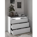 Comò 111x50x95 cm Everest bianco opaco cemento