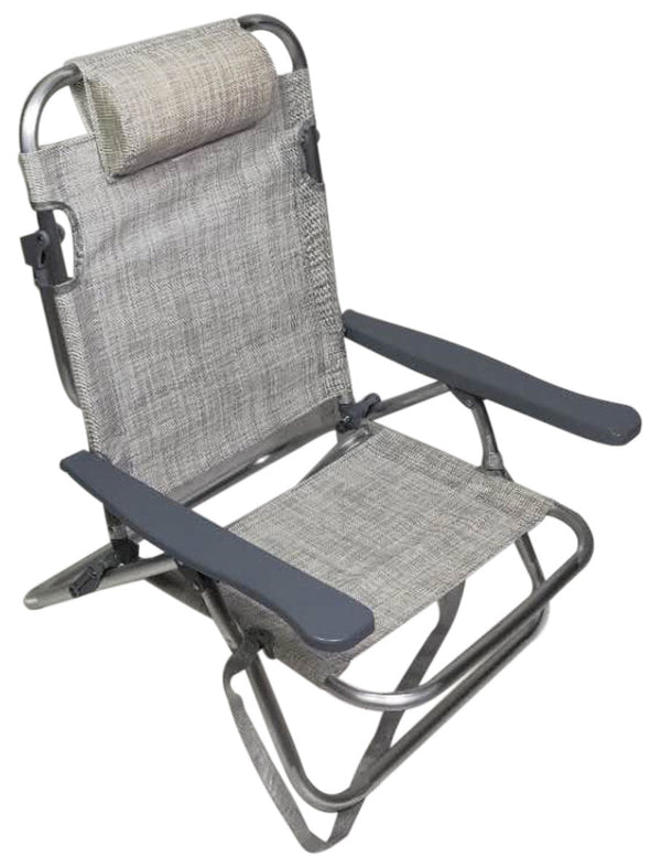 prezzo Jardin Spiaggina 62x63x78 cm en Aluminium Gris Chiné