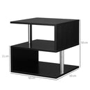 Tavolino Basso da Salotto in Legno Nero 50x50x50 cm 