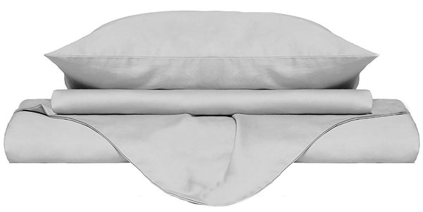 acquista Housse de couette avec sac et taies d'oreiller Doubleface Blanc/Blanc Différentes tailles