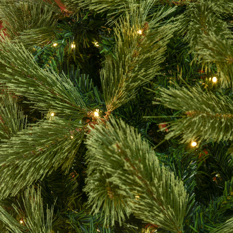 Albero di Natale Artificiale H210 cm 908 Rami con 350 Luci LED Verde