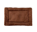 Materassino morbido in vellutino per cani taglia S marrone 42 x 30 cm