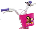 Bicicletta per Bambina 14" 2 Freni  Masha e Orso Rosa