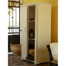 Armadio Mobile Mobiletto da Giardino in Legno 3 Ripiani e 2 Ante per Esterno Bianco