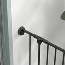 Cancelletto di Sicurezza per Animali Domestici 123x102x90 cm in Metallo e Plastica Nero