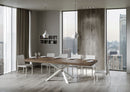Tavolo Allungabile 180-440x90x77 cm Volantis Premium Noce Telaio Bianco 