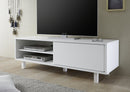 Mobile TV 1 Cassetto 1 Porta 1 Nicchia in Melamina 206x50x50cm TFT Aladdin Bianco