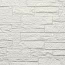 Set 12 Pannelli Decorativi Area 8,6 mq 120x60x2,5 cm Rivestimento Murale Effetto Mattoni in Pietra 3D in PU Quarzite Bianco