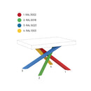 Tavolo Allungabile 200/460x90 cm Volantis Cashmere Gambe Multicolore 4/B      
