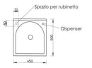 Mobile Lavatoio 45x50x85cm Anta Asse in Legno Montegrappa Marella Bianco Destra