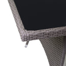 Tavolo da Giardino Rettangolare in Polyrattan Providence Grigio