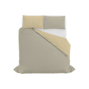 Copripiumino con Sacco e Federe in Tinta Unita Double Face Linea Vera Tortora e Panna