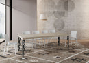 Tavolo Allungabile 120-204x80x77 cm Karamay Cashmere Telaio Antracite 