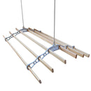 Stendibiancheria da Soffitto 240x56x14 cm 6 Stecche in Legno di Pino Corda in Cotone  