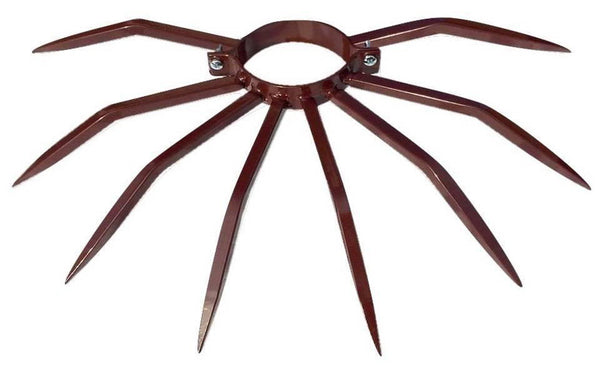 Antivol avec pointes et contre-collier en acier pour tuyaux de descente Tuyaux extérieurs Ø100 mm Marron prezzo