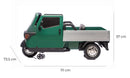Macchina Elettrica per Bambini Licenza Piaggio Apecar 12V Verde