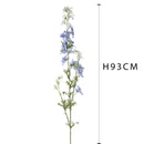 Set 4 Fiori Artificiali di Delphinium Composto da 3 Fiori H 93 cm