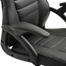 Sedia da Gaming Ergonomica in Similpelle Regolabile Nera 