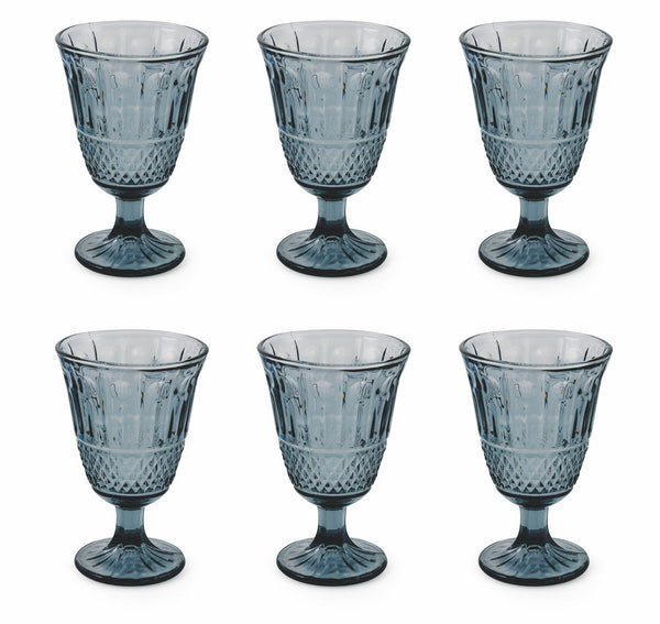 Set de 6 verres Ø8,5x13,8 cm en verre VdE Tivoli 1996 Elegance Fumè acquista