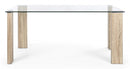 Tavolo New Arley Nature 160x90 Fisso in Vetro